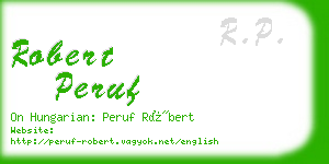 robert peruf business card